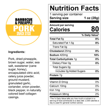 Barbecue & Pineapple - Premium Natural Pork, 1-oz Sticks