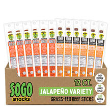 Variety - Jalapeño Flavors, 100% Grass-Fed Beef Sticks (No Sugar)