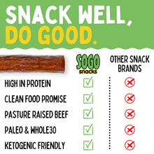 Variety - Original, Jalapeño, Chimichurri, 100% Grass-Fed Beef Sticks (No Sugar)