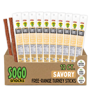 Savory Turkey, 100% Free-Range Turkey Sticks | Sogo Snacks