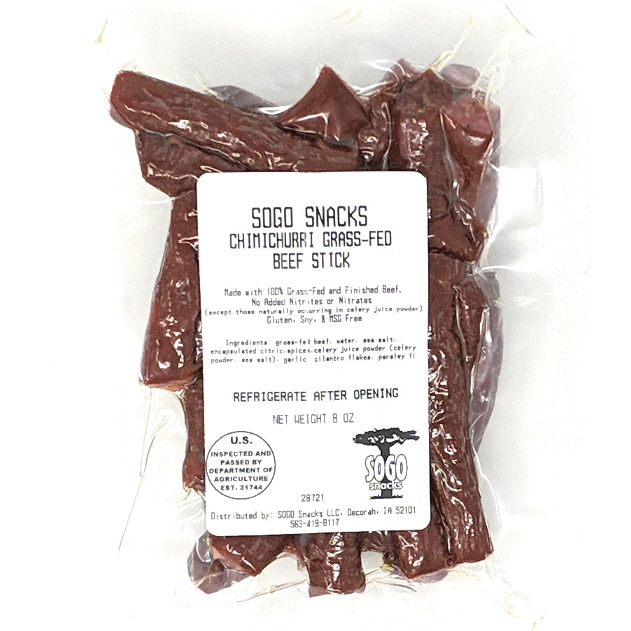 Chimichurri, 100% Grass-Fed Beef Bites, 8-oz Packages (25% Off: Overstock, Best By Date of 4/2/2026, ALL SALES ARE FINAL)