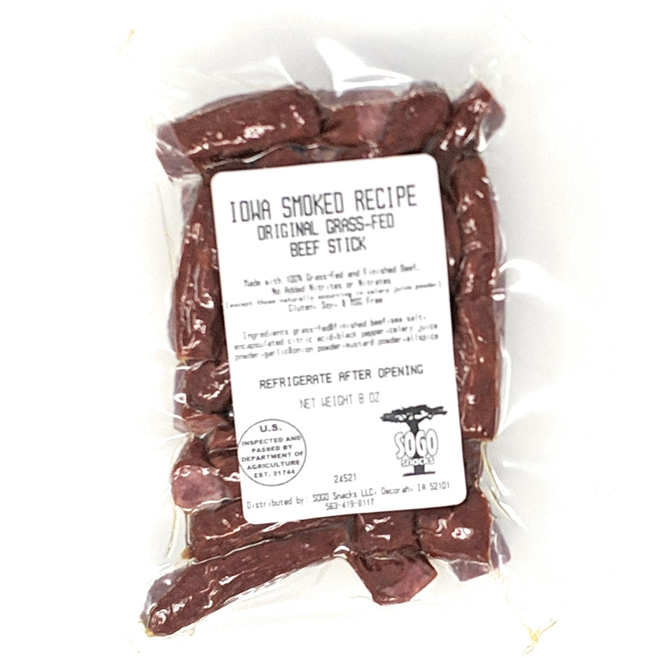 Original, Iowa Smoked Recipe, 100% Grass-Fed Beef Bites, 8-oz Packages