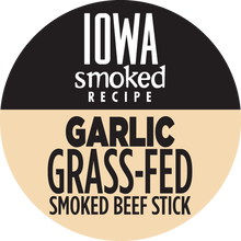 Garlic - Iowa Smoked Recipe, 100% Grass-Fed Beef Sticks (No Sugar) - Sogo Snacks